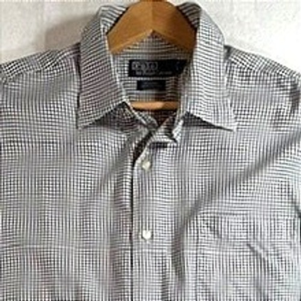Polo Ralph Lauren Button Down Shirt Mens L Black White Gingham Kindred Cotton